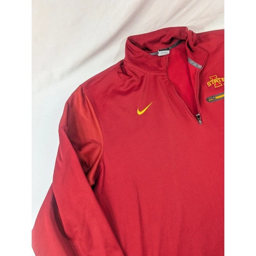 Nike Iowa State Cyclones Men's XXL 1/4 Zip Dri-Fit Red